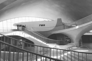 Eero Saarinen’s Flight Center opened as the main terminal for Trans World American Airlines in 1962