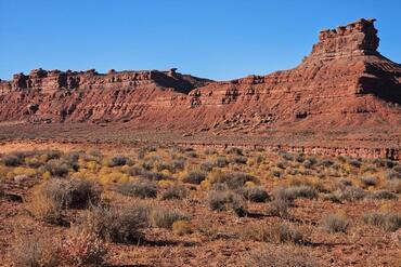 Valley of the Gods at Bears Ears National Monument, USA, contains a number of towering buttes and awe-inspiring cliffs.