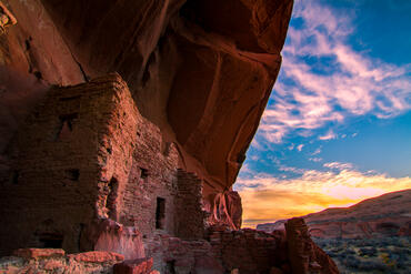 Ancestral dwellings at Bears Ears National Monument, USA. 